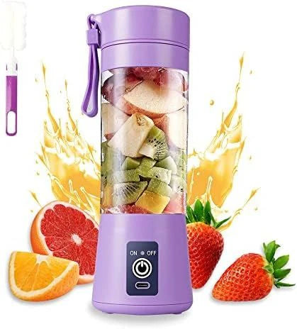 Portable Rechargeable Mini Juicer Blender 380ml USB Smoothie Maker with 6 Blades