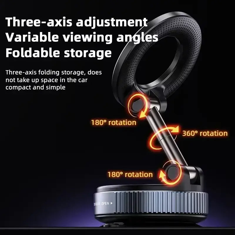 K007 Magnetic 360° Car Phone Holder – Strong Suction & Universal Mount
