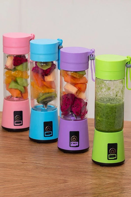 Portable Rechargeable Mini Juicer Blender  380ml USB Smoothie Maker with 6 Blades