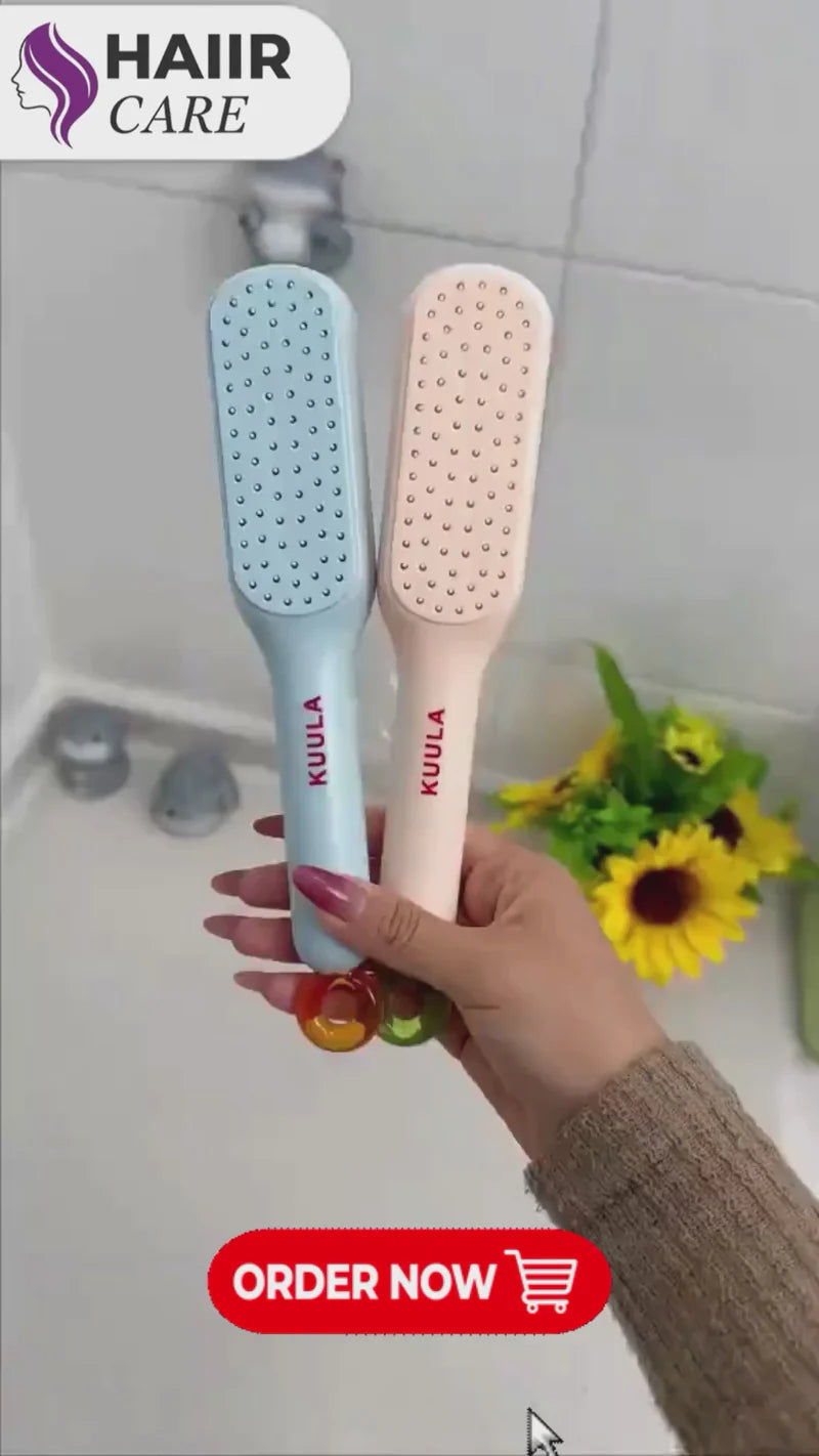 Self Cleaning Hair Brush Anti Static Detangling Comb | Magic Hair Brush for Women & Men