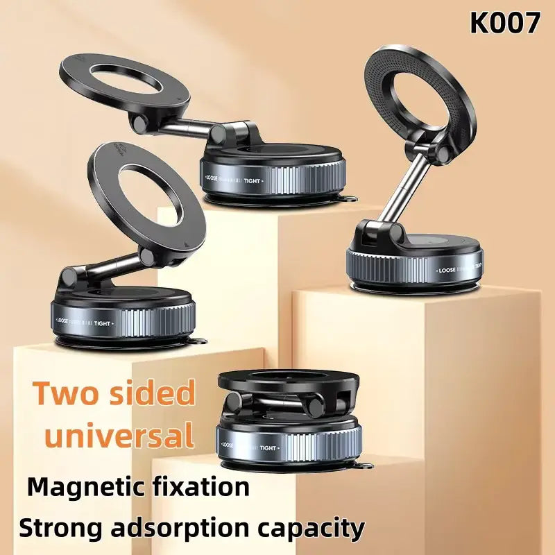 K007 Magnetic 360° Car Phone Holder – Strong Suction & Universal Mount