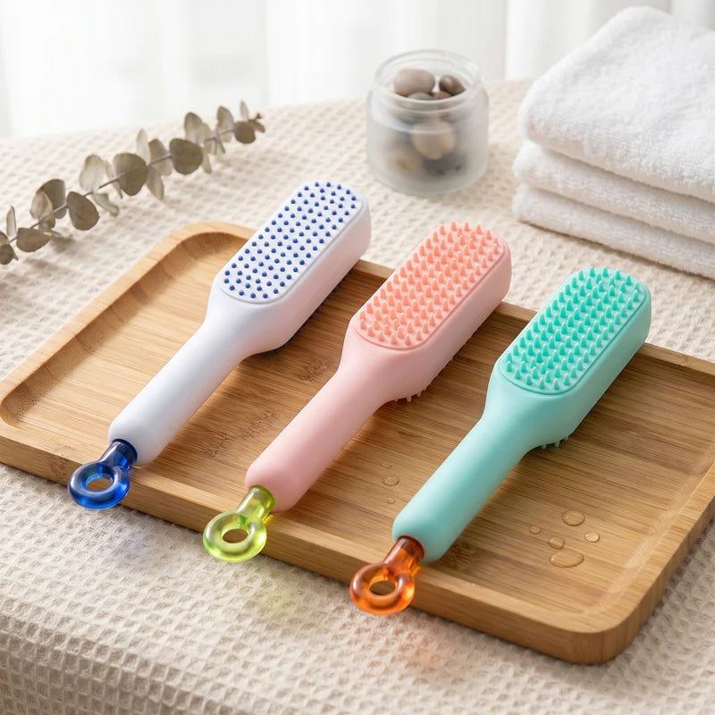 Self Cleaning Hair Brush Anti Static Detangling Comb | Magic Hair Brush for Women & Men
