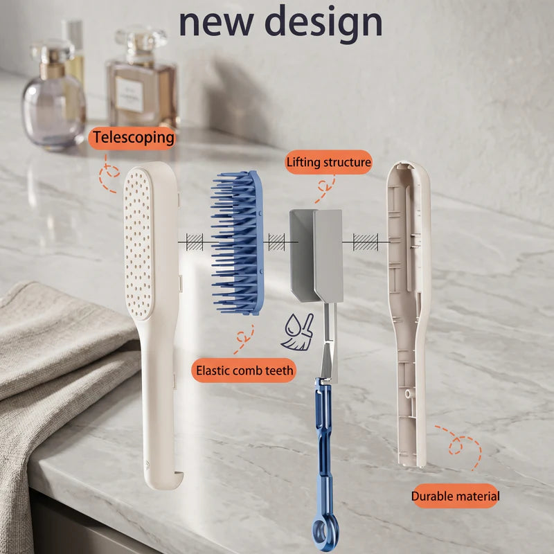 Self Cleaning Hair Brush Anti Static Detangling Comb | Magic Hair Brush for Women & Men