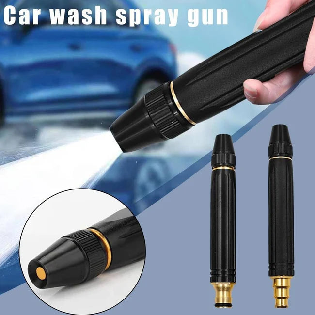 Portable High Pressure Metal Water Spray Nozzle – Adjustable Garden Hose Sprayer for Car Wash & Cleaning