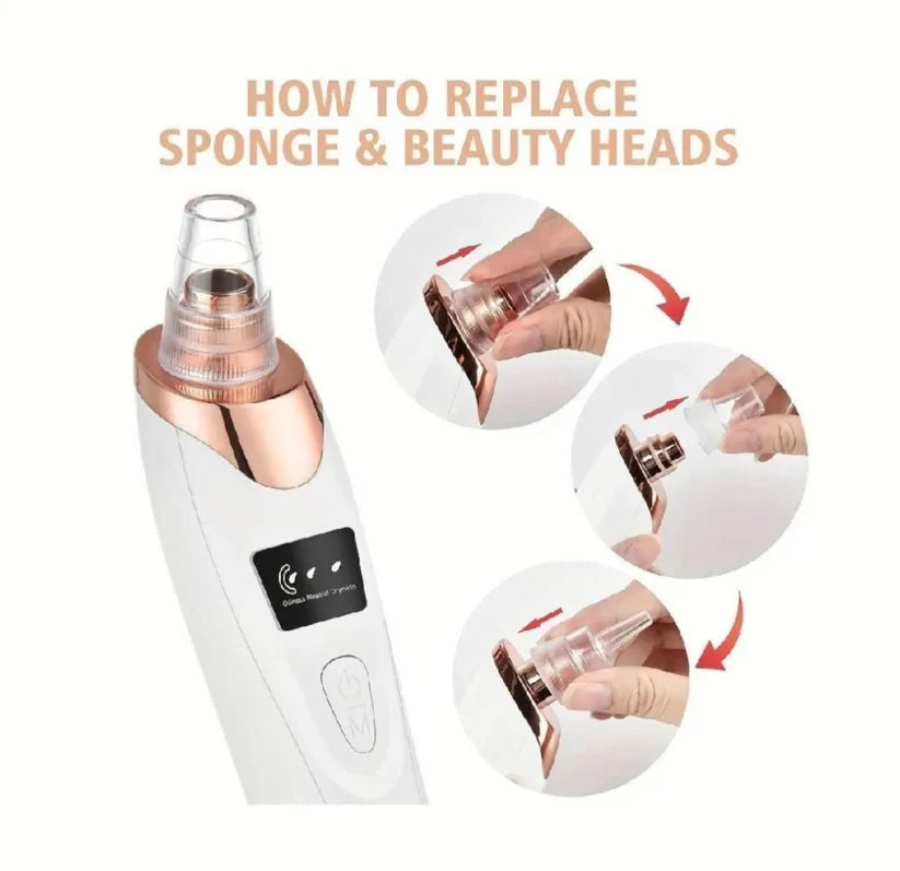 Deep Pore Cleaner Vacuum Blackhead Remover | Facial Pore Cleanser | Acne & Whitehead Removal Device
