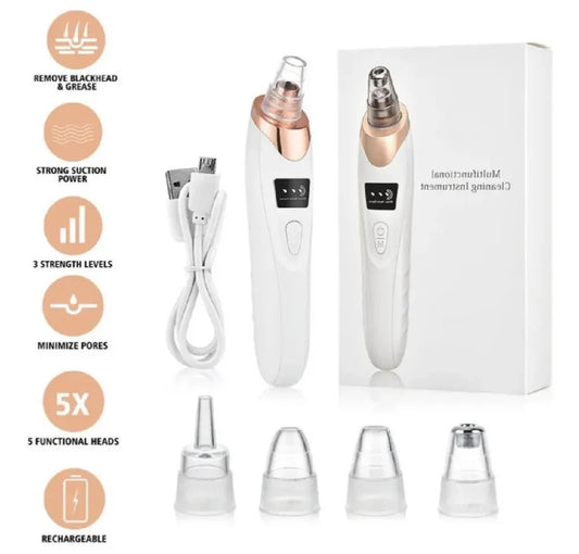 Deep Pore Cleaner Vacuum Blackhead Remover | Facial Pore Cleanser | Acne & Whitehead Removal Device